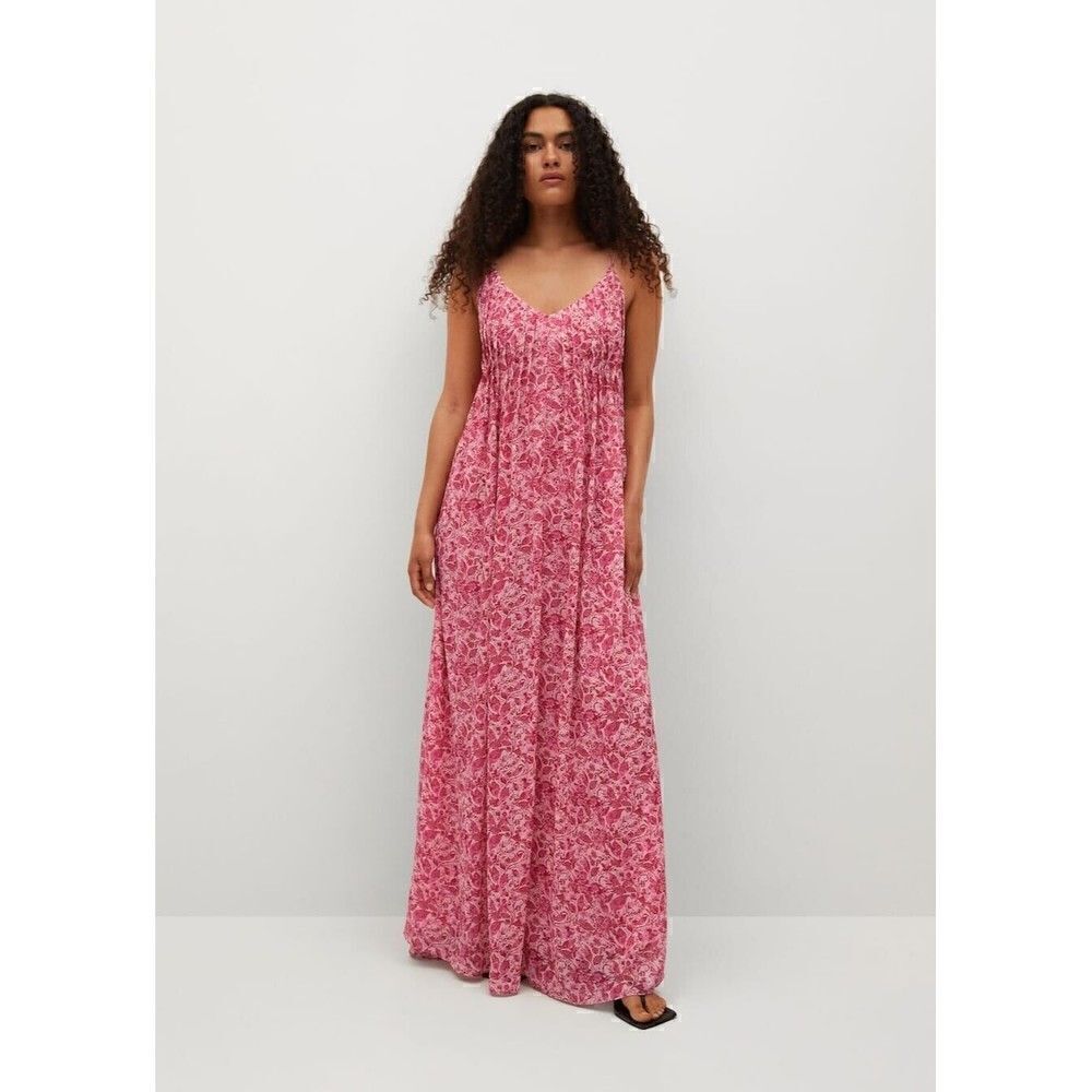 Mango Pink Floral Maxi Dress
